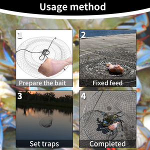 Trappola da Pesca in Filo Metallico a Doppio Anello Datao E-079, Gabbia Pieghevole ad Alta Resistenza con Ampia Apertura e Design a Doppio Anello per una Pesca Stabile - Product Image 4