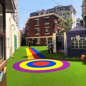 Tappetino da giardino artificiale decorativo per esterni Tappeto in plastica verde alto 30mm barriera per la scuola materna e decorazione per esterni con piante verdi - Product Image 4