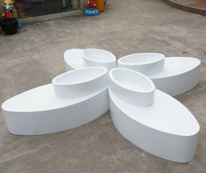 Y130 Petal Shape Flowerpot Decorative Public Chair <b>Bench</b> Leisure Relaxing Area Art Planters Shopping Mall Lounge Furniture Chair - Product Image 6