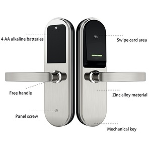 Sistem keamanan nirkabel RFID elektronik tanpa kunci untuk rumah pintar & hotel kontrol akses kunci pintu kayu untuk pintu baja aluminium - Product Image 3