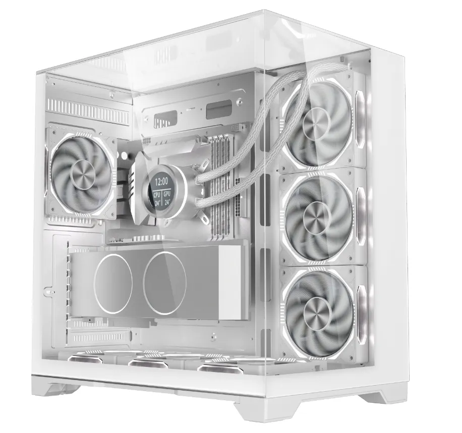 New Hot Selling Design Gaming Computer Cases Full Tower CPU Casing With 3 Tempered Glass Gaming Cabinet