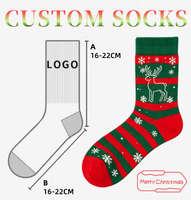 Chaussettes de Noël personnalisées en coton respirant antibactérien en polaire corail, sur mesure pour usine, cadeau de Noël ODM