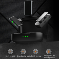 Moderne Mini téléphone sans fil Micro sans fil cravate micro entretien enregistrement vidéo revers professionnel Lavalier double sans fil Microphone