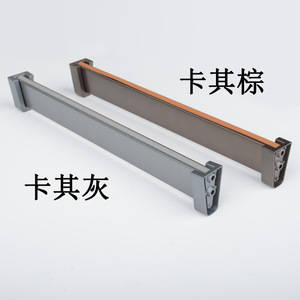 Aluminum Alloy Wardrobe Clothes Rail With Anti Slip <b>Rubber</b> <b>Strip</b> Wall Mounted Clothing Organizer 8522 - Product Image 4