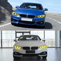 Plaques LED DRL Angel Eye jaunes pour Série 4 F32/F33/F36 Pré-LCI 2014-2017 Remplacement direct 100% testé 63117263051