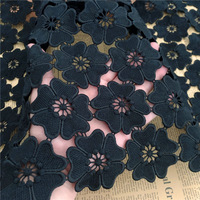 Tissu textile à sequins en gros, dentelle perlée blanche et noire, tissu brodé à sequins, broderie plate pour robe