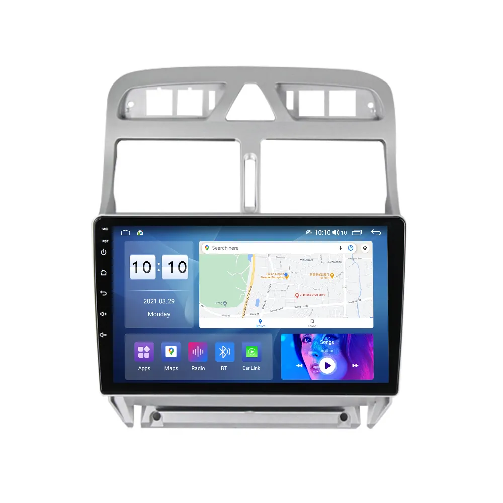 MEKEDE-Radio con navegación GPS para coche, pantalla de 9 pulgadas, Ultra alta definición, para Peugeot 307 2001-2008