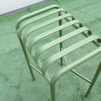Mobilier de jardin en acier, banc à lamelles moderne, chaise d'extérieur en métal, vente en gros