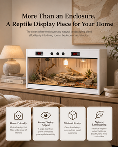 Terrario Moderno in PVC per Rettili, Decorazione per Soggiorno e <span class=keywords><strong>Allevamento</strong></span> Interno - Controllo Preciso della Temperatura - Product Image 6