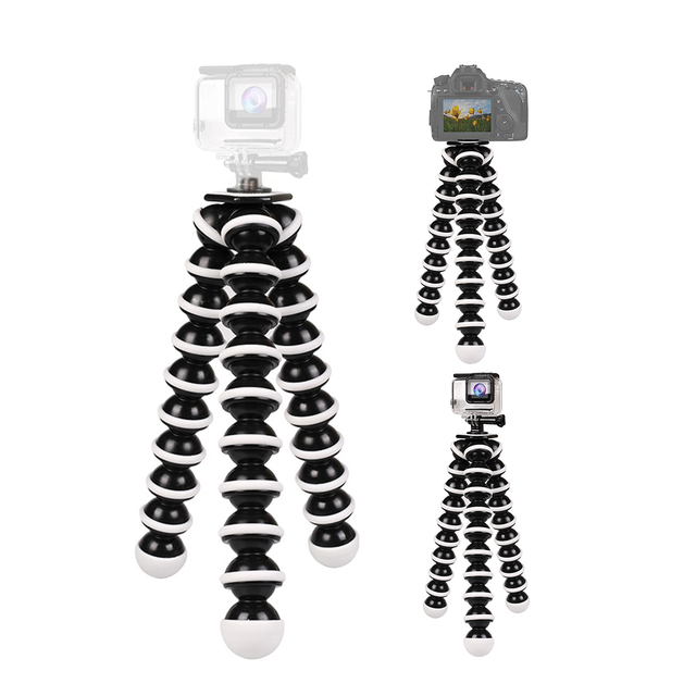 Hongdak Professional Carbon Fiber Tripod for Camera Mini Flexible Octopus Tripod Gorilla Tripod for Camera and Mobile Phone