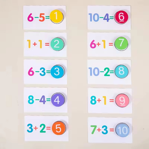 Tableau de nombres en bois unisexe pour enfants, aide à l'apprentissage précoce et à la formation à la pensée logique pour les opérations mathématiques des 5 à 7 ans - Product Image 4