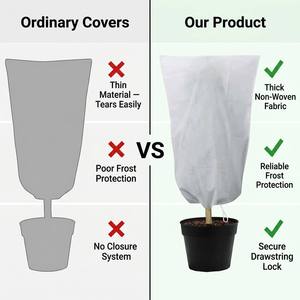 Fundas Protectoras para Plantas de Invierno, Mantas Antiheladas con Cierre de Cordón, Tela No Tejida, Cubierta para Arbustos, Bolsas de Protección para Árboles, Jardín - Product Image 3