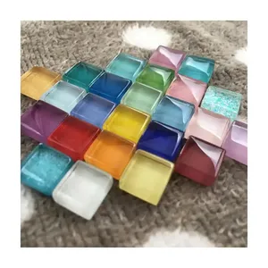 Pabrik Grosir Warna-warni Kristal Kaca Mosaik Ubin Dapur Kamar Mandi Dekorasi Dinding Luar Kolam Renang Ubin