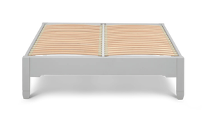 <span class=keywords><strong>Sommier</strong></span> double avec charme rustique et confort moderne, repose-pieds cintré, rangement sous le lit, détails sculptés, <span class=keywords><strong>lattes</strong></span>, finition artisanale - Product Image 1