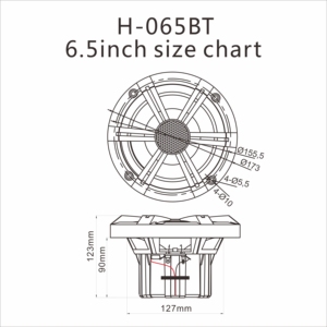 BT chức năng ánh sáng Loa biển cho tắm hơi thuyền 65 với Piston phần - Product Image 4