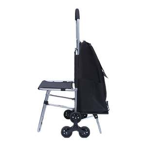 Tianyu Foldable <b>Trolley</b> Carts Waterproof Cloth Bag <b>Shopping</b> <b>Trolley</b> Bag with Wheels Portable Customized Supermarket 2 Wheels 500 - Product Image 3