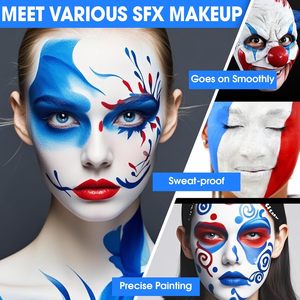 Kit <span class=keywords><strong>de</strong></span> Pintura Facial Profesional, Suministros <span class=keywords><strong>para</strong></span> <span class=keywords><strong>Pintar</strong></span> <span class=keywords><strong>Caras</strong></span>, Colores Listos <span class=keywords><strong>para</strong></span> Usar en Fiestas y 3 Colores <span class=keywords><strong>de</strong></span> Pintura Corporal - Product Image 6