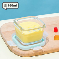 Petits pots en verre carrés pour aliments avec couvercles hermétiques - Étanches, compatibles micro-ondes, mini-récipients en verre pour collations/noix/préparation de repas