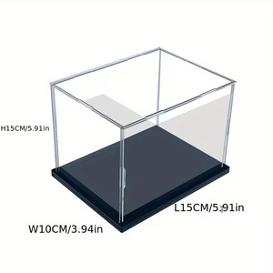 Boîte de rangement en acrylique transparent DSF87, 20x20x30cm, boîte de présentation transparente pour l'organisation du bureau ou des étagères, personnalisable - Product Image 4