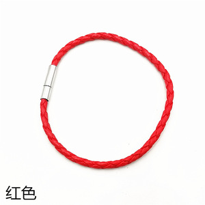 Fashion <b>String</b> <b>Bracelets</b> 3MM Single Layer Braided Leather Rope Couple Jewelry Gift Yiwu Origin Geometric Design - Product Image 5