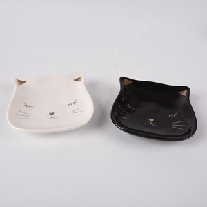 Charming Ceramic White Cat Jewelry Tray - <strong>Ring</strong> Dish &amp; Decorative Trinket <strong>Plate</strong> - Product Image 4