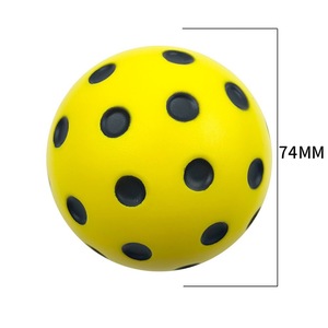 Balle de tennis élastique Peak Ball EVA 74 mm, haute élasticité, anti-stress, solide, jouet d'entraînement, verte et jaune - Product Image 3