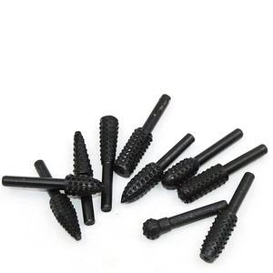 10Pcs 1/4 ''6 Mm Vòng Shank Carbon Thép Quay Tập Tin Burr Rasper Kim Loại Quay Burr Khoan Bit Cho Khắc Gỗ - Product Image 5
