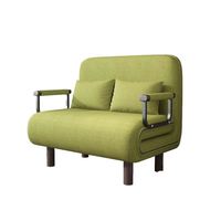 Sofá Cama Individual Plegable Convertible Contemporáneo con Función Extraíble, Conjunto Moderno de Tela y Metal para Sala de Estar