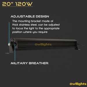 Barra de Luz LED de Doble Fila de 20 Pulgadas y 120W, Carcasa Blanca, Impermeable IP68, para Land Cruiser, Accord, <span class=keywords><strong>4x4</strong></span>, Todoterreno, Marino, Barco, Auto, Camión - Product Image 6