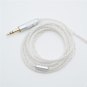 Cable de repuesto de audio MMCX, cable de nailon de cobre plateado de 1,2 M para auriculares Shure SE535 - Product Image 1