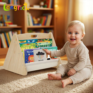 Eco-Friendly Wooden <strong>Children</strong> <strong>s</strong> Book Shelf Lightweight, Child-Safe &amp; Easy-to-Access Storytime Stand - Product Image 6