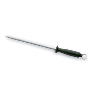 Acciaio affilacoltelli classico da 12 pollici in acciaio al carbonio con manico nero per affilare i coltelli - Product Image 1