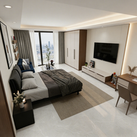 Usine directe hôtel de luxe moderne chambre ensemble de meubles en bois massif 5 étoiles hôtel standard cadre de lit panneau têt