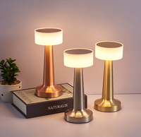 Lampe de Table Moderne 3 Couleurs Tactile USB Dimmable Rechargeable en Forme de Champignon pour Restaurant, Bar, Chambre