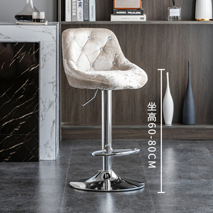 Bar <strong>Stool</strong> Height <strong>Adjustable</strong> Lift Tall Back Cheap Luxury Modern Home Furniture Swivel Metal Velvet Kitchen High Chairs Bar <strong>Stool</strong> - Product Image 4