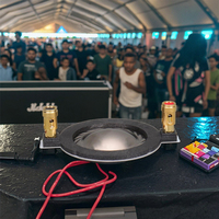 Altavoz de audio RGB Iluminación LED 34,4mm 34,5mm Alto Agudos Reemplazo Diafragma Membrana de tono alto Domo 34 Núcleo Plástico