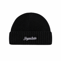 Gorro de Punto Acanalado de Color Sólido de Lujo al por Mayor, Gorro de Invierno Clásico Suave con Bordado Personalizado, Unisex para Esquí