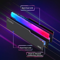 Mémoire RAM RGB CUSU DDR4 8Gbx2 16Gbx2 3200Mhz 3600Mhz DDR4 1.35V Dual Channel UDIMM pour ordinateur de bureau