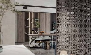 Armoires de cuisine de style moderne en bois massif avec étagères ouvertes et éclairage LED - Product Image 4