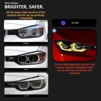 Phares LED dorés CREULI de qualité supérieure pour BMW F30 2012-2019, projecteur laser Spoon, feux de jour DRL, clignotants, prix d'usine