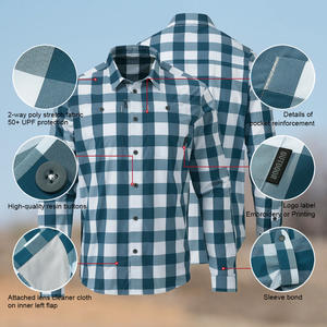 Camicia da Caccia Personalizzata di Alta Qualità, Camicia a Quadri Casual da Uomo, Camicie da Pesca e Caccia per Uomini - Product Image 2
