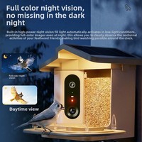 Mangeoire à oiseaux intelligente durable pour l'extérieur avec panneau solaire, caméra HD et reconnaissance des oiseaux pour l'observation et la surveillance des oiseaux dans le jardin