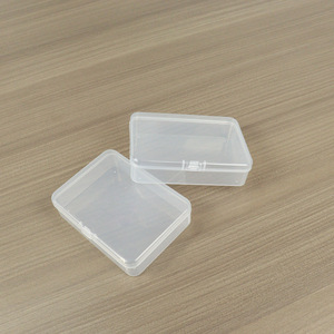 Transparent Plastic Rectangular Storage Box 11.5 X 8.5 X 2.8 Cm With Lid For Jewelry Card Hair Tie Packaging - Product Image 2