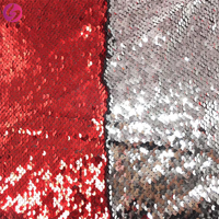 Tissu à paillettes réversible, 5mm, étoffe multicolore en dentelle pour robe, vente en gros, nouveauté