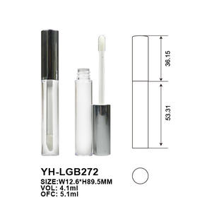 Tube de gloss à lèvres rond en plastique personnalisé économique avec logo, capacité 4 ml, étuis à rouge à lèvres vides avec bouchon à vis, impression UV, contenant de maquillage - Product Image 4