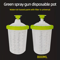 50 ensembles de godets jetables de 800 ml pour pistolet de peinture, godets de lavage universels pour pistolets de peinture automobile, compatibles SATA, DEVILBROSS, IWATA