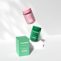 Flacon en verre vide de luxe à double paroi rond de 100 ml, 150 ml, 180 ml pour emballage de capsules de suppléments vitaminiques avec bouchon en plastique