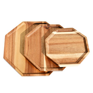 Youlike Wholesales Assiette de service de fruits à dessert octogonale en bois de qualité supérieure, plateau de service, ensemble de planche à charcuterie apéritif - Product Image 4