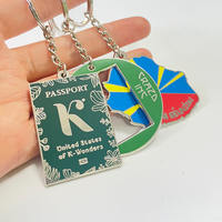 Gantungan Kunci Logam Lucu, Cincin Kunci, Keyring Logo Kustom, Gantungan Kunci Bentuk Bunga Berlapis Emas Personalisasi