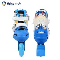 Patins à roulettes réglables Flying Eagle S6S pour enfants, pour débutants, garçons et filles, avec roues plates professionnelles